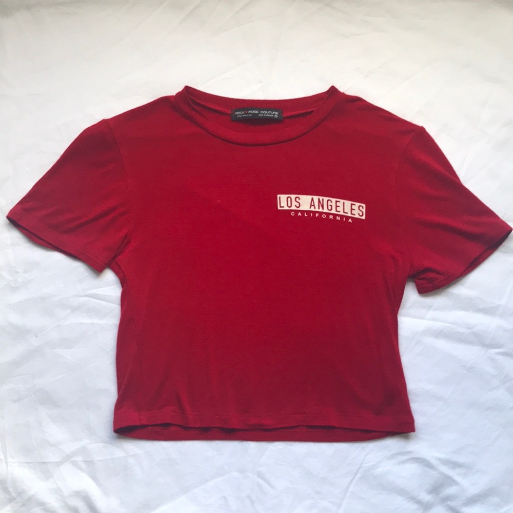 Red Rock Rose Couture Crop Top